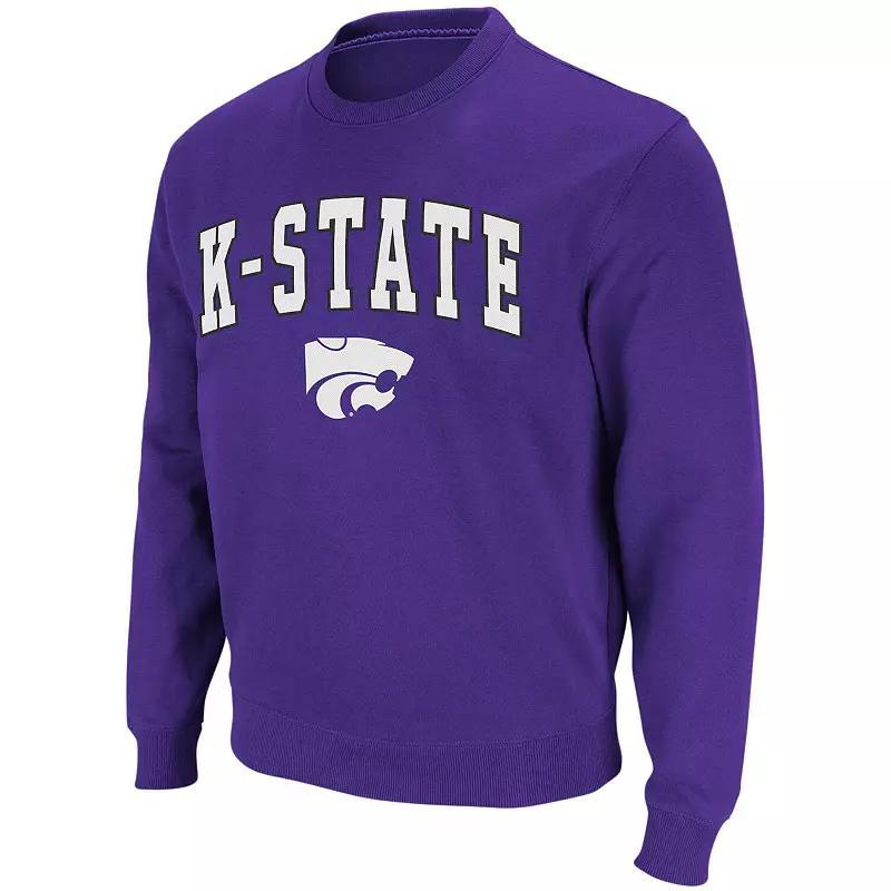 Mens Colosseum Kansas State Wildcats Arch & Logo Crew Neck Sweatshirt Product Image