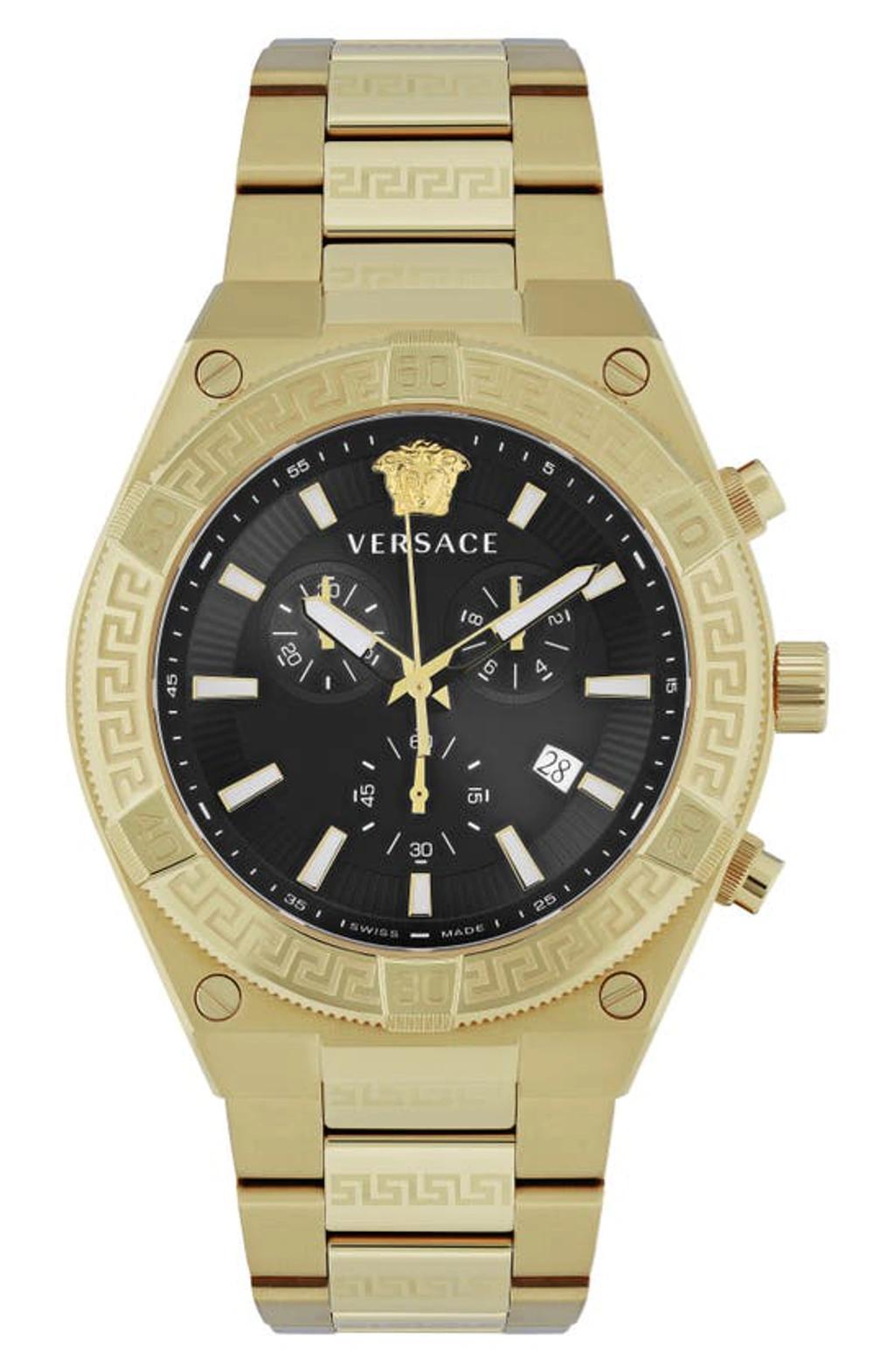 Men's V-sporty Greca Ip Yellow Gold Bracelet Watch, 46mm Product Image