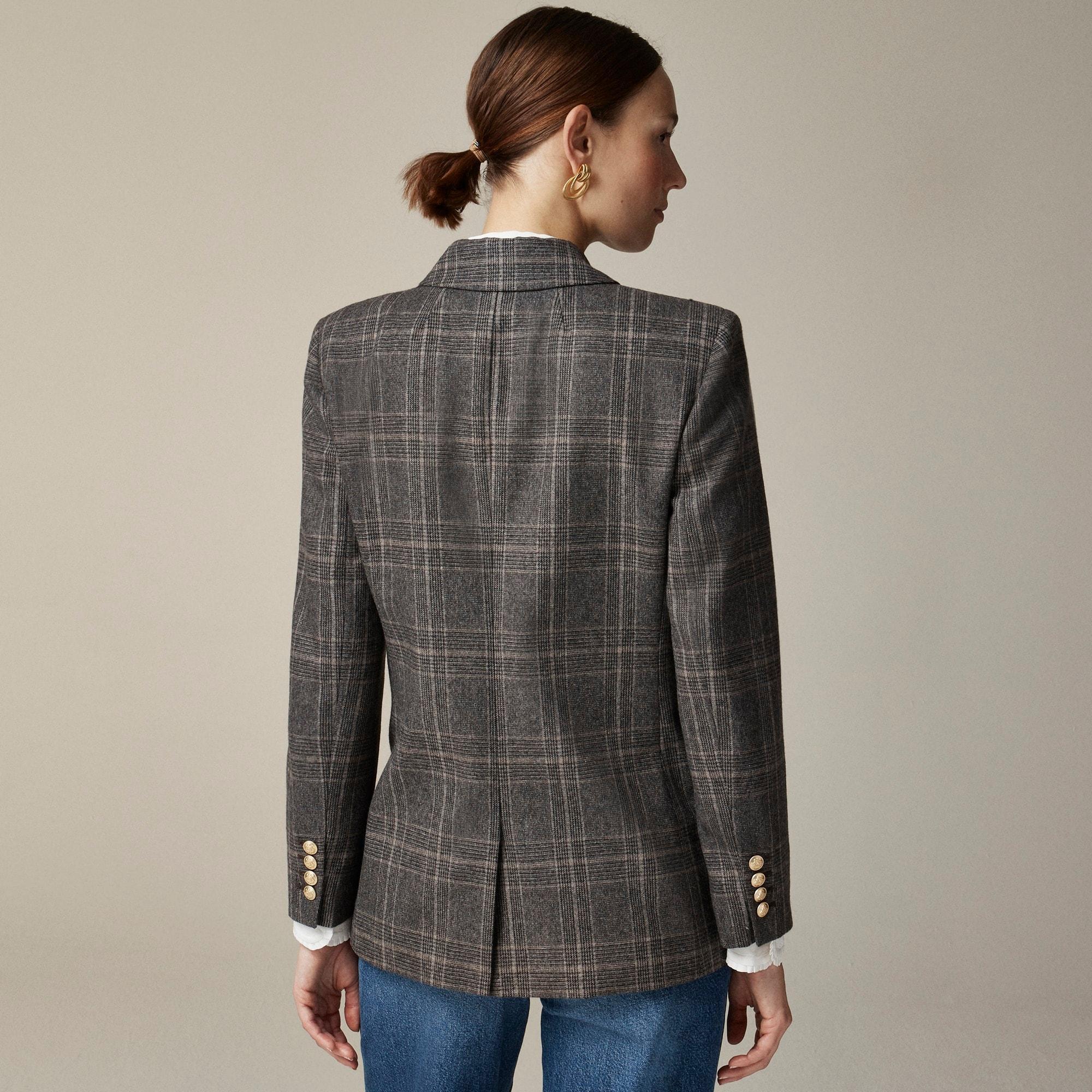 Vivienne blazer in plaid Italian wool blend Product Image