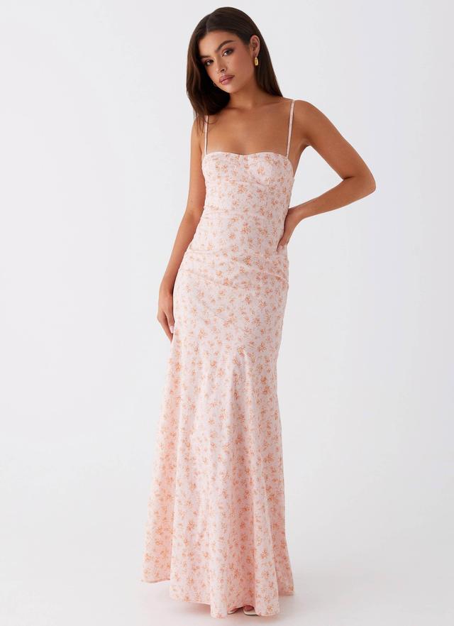 Britney Maxi Dress - Pink Ditsy Floral Product Image