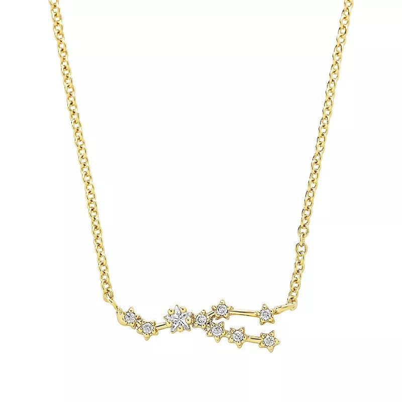 MC Collective Cubic Zirconia Constellation Necklace, Womens, 14k Gold Tone Sagittar Product Image