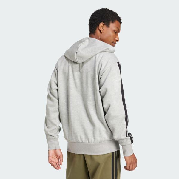 Essentials 3-Stripes Fleece Hoodie Product Image