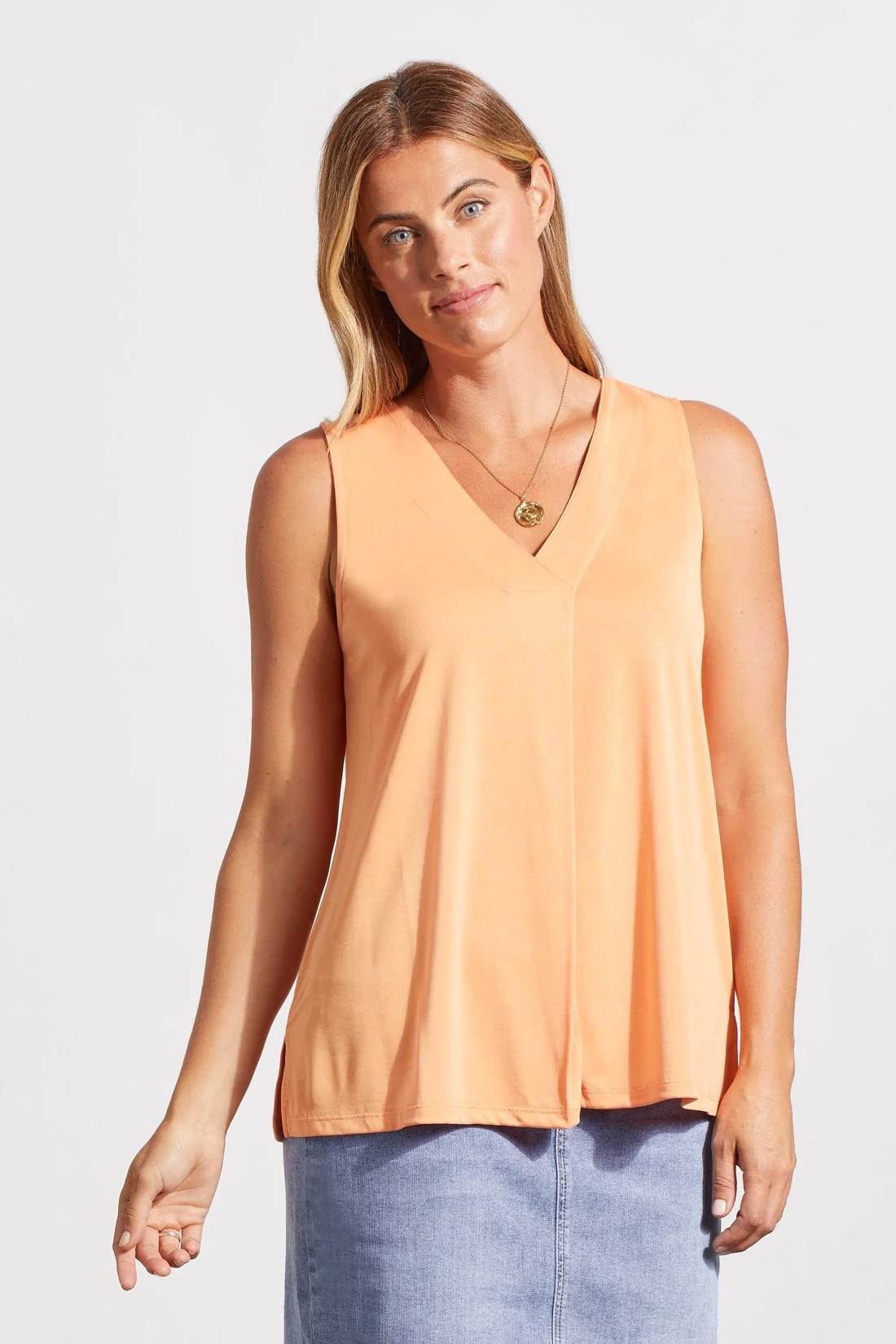 PLEATED SLEEVELESS MODAL TOP Product Image