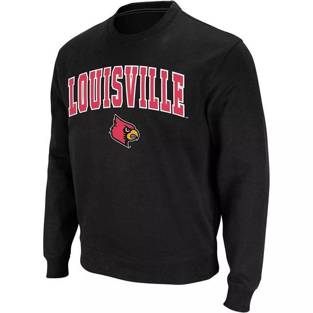 Mens Colosseum Louisville Cardinals Arch & Logo Crew Neck Sweatshirt Product Image