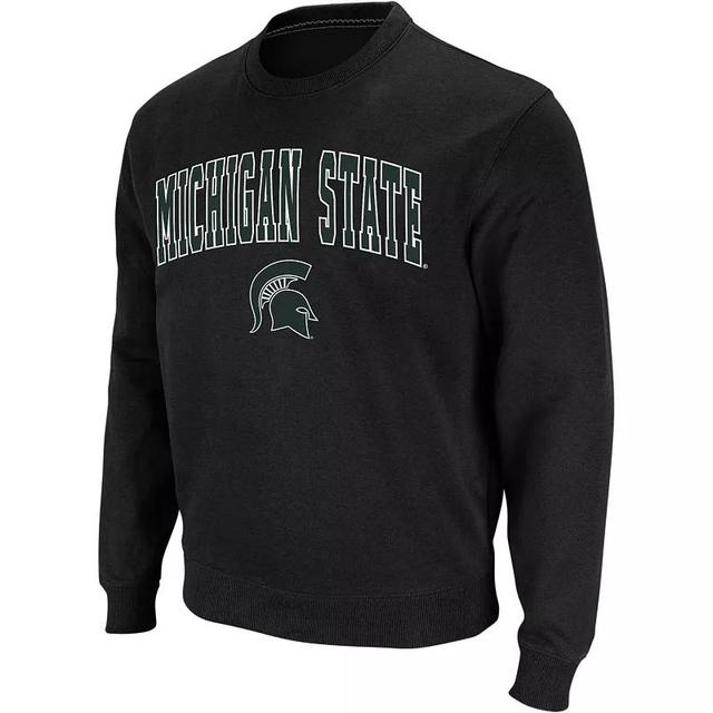 Mens Colosseum Michigan State Spartans Arch & Logo Crew Neck Sweatshirt Product Image