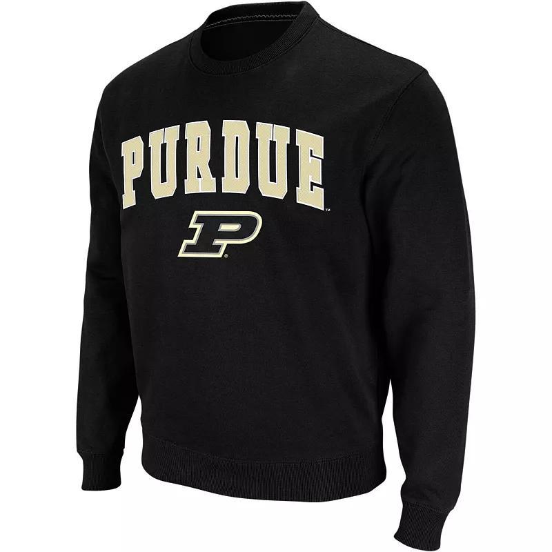 Mens Colosseum Purdue Boilermakers Arch & Logo Crew Neck Sweatshirt Product Image