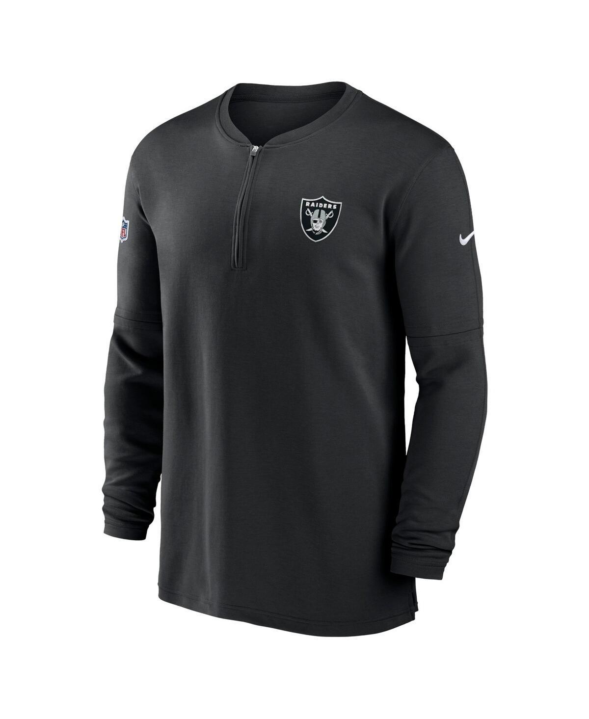 NIKE Men's  Black Las Vegas Raiders 2023 Sideline Performance Long Sleeve Quarter-zip Top Product Image