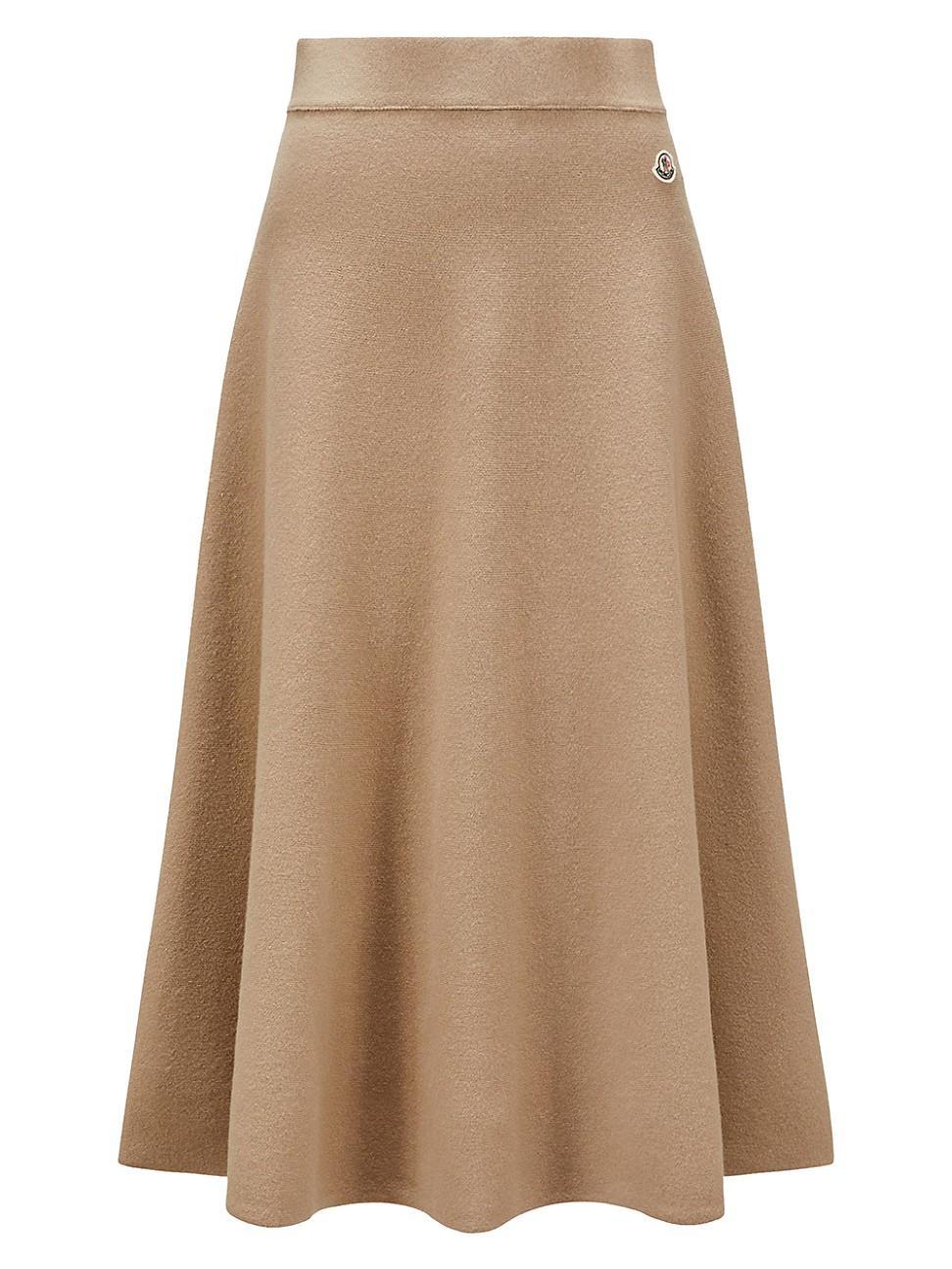 Womens Carded Wool Midi Skirt Product Image