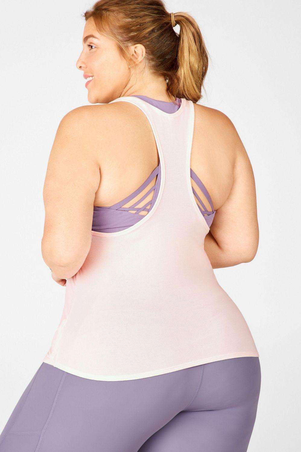 Fabletics Jess Racerback Tank Womens pink plus Size 4X Product Image