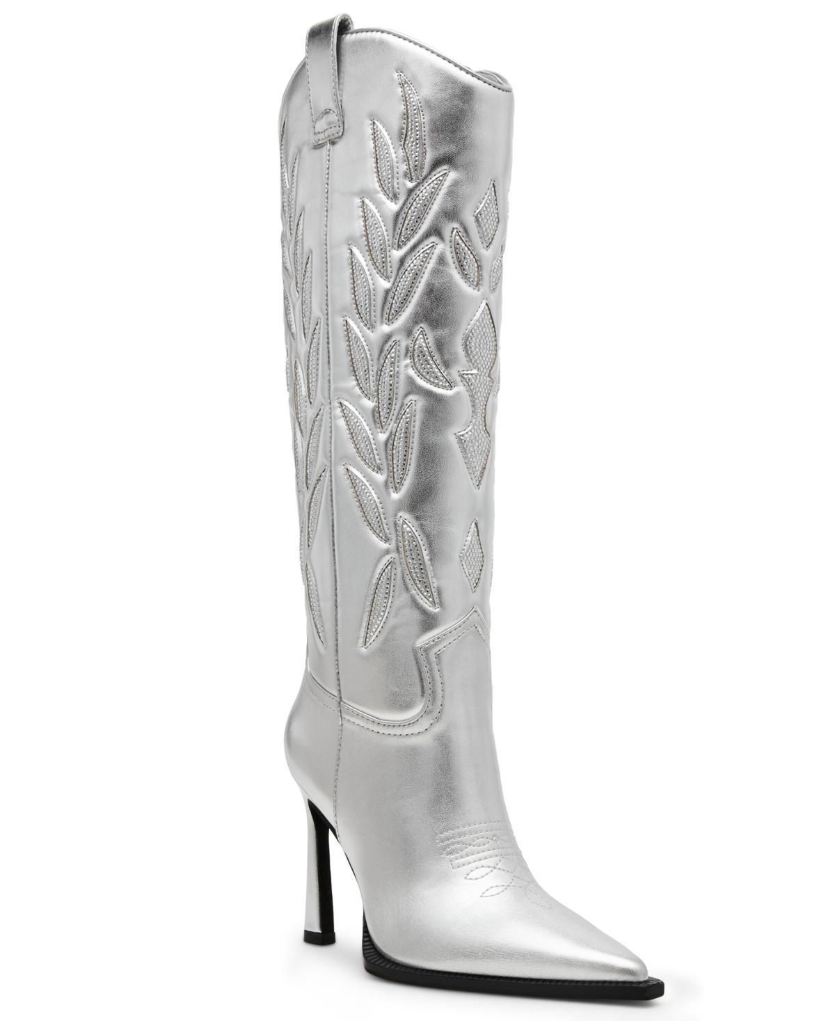 Steve Madden Womens Kinzee-r Stiletto Western Tall Dress Boots Product Image