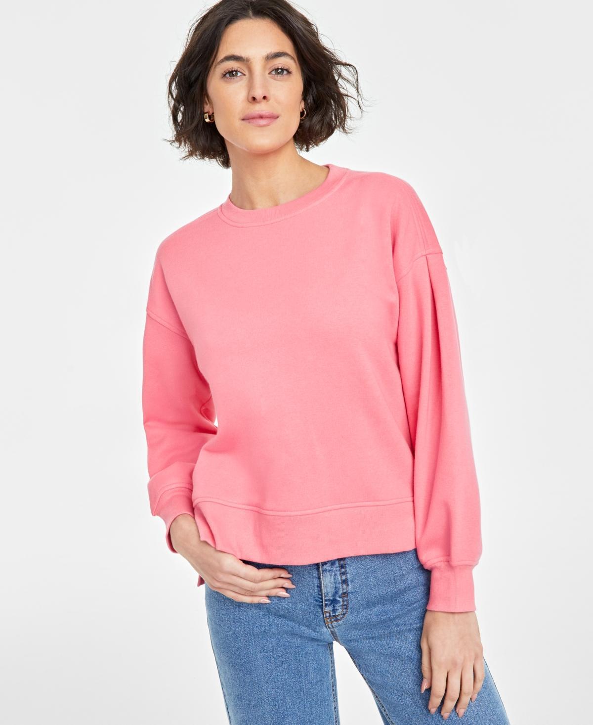 On 34th Womens Ribbed Crewneck Sweatshirt, Created for Macys Product Image