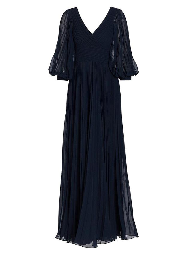 Womens Chiffon Pleated Gown Product Image