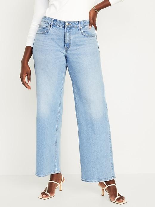 Mid-Rise Wide-Leg Jeans Product Image