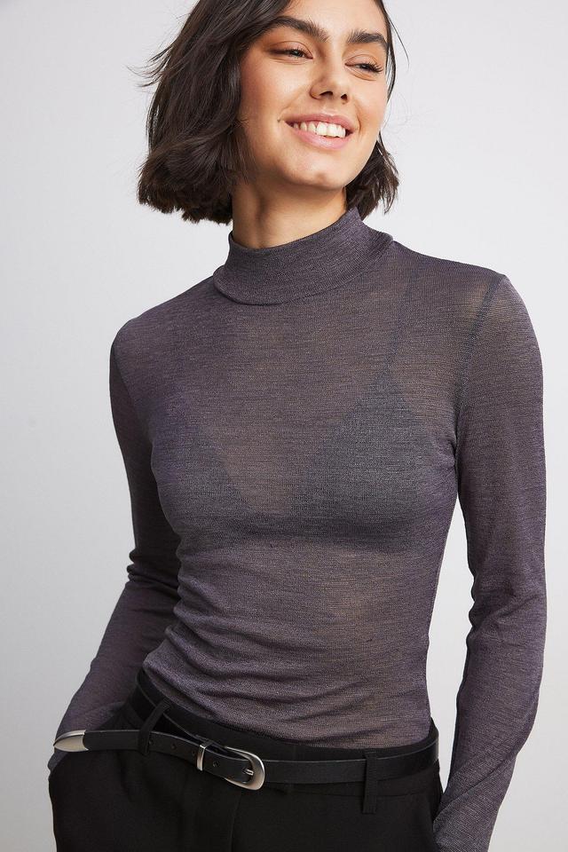 Sheer Collar Top Product Image