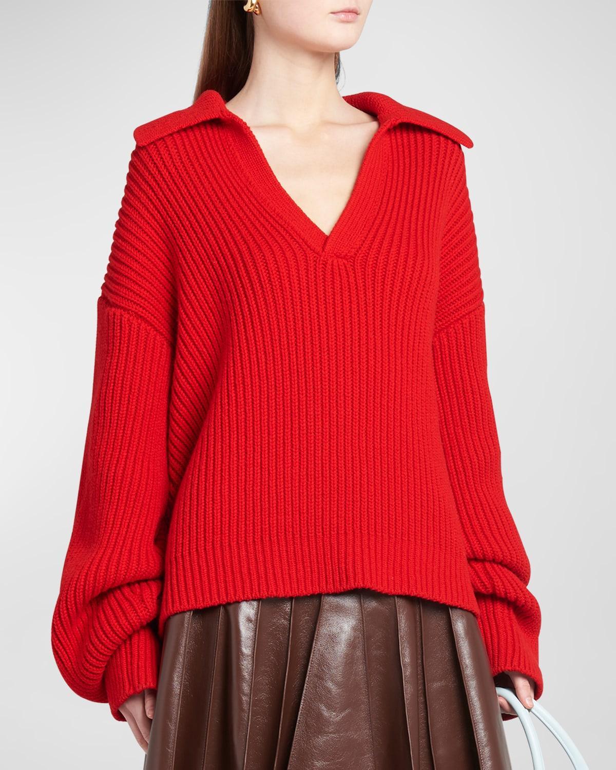 Womens Cashmere-Blend Textured Sweater Product Image