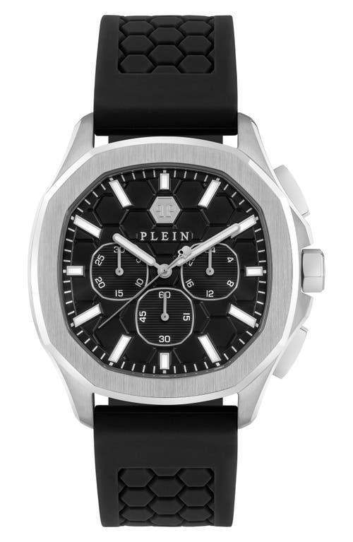 PHILIPP PLEIN Spectre Chronograph Silicone Strap Watch, 44mm Product Image