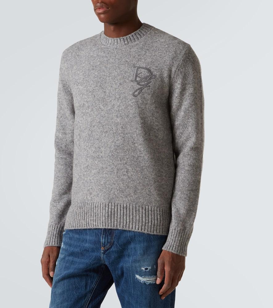 Dg Alpaca And Wool-blend Sweater In Grey Product Image