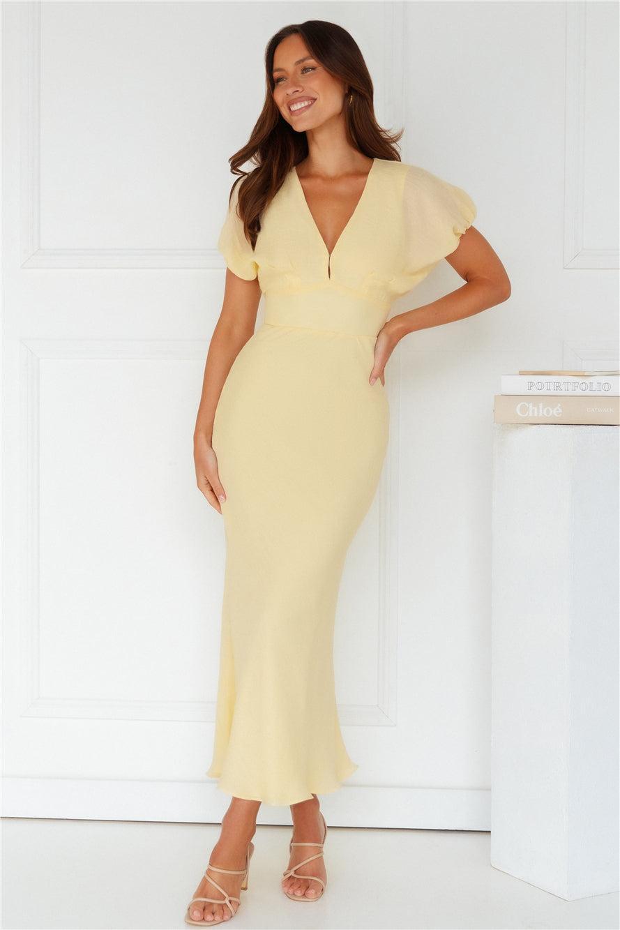 Gilded Maxi Dress Yellow Product Image