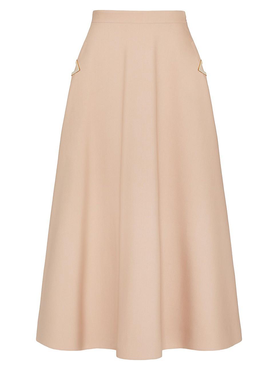 Womens Crepe Couture Midi Skirt product image