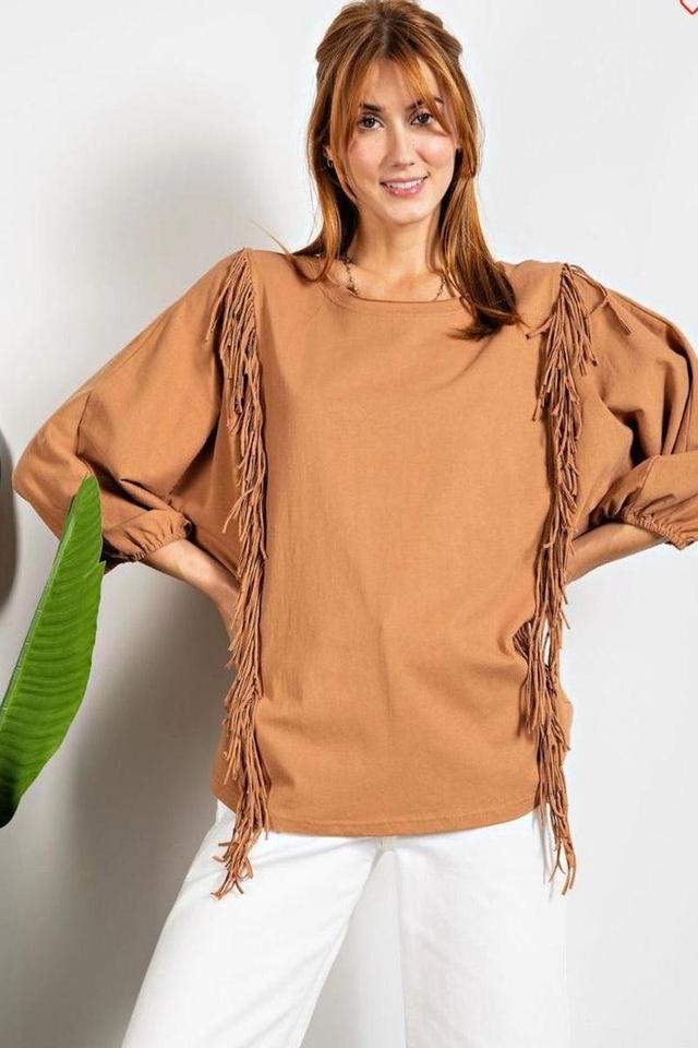 Fringed Loose Fit Top Product Image