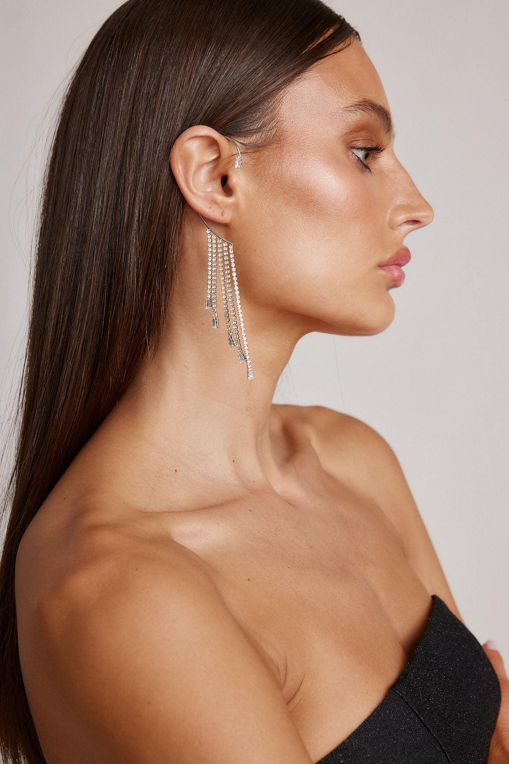 Adina Diamond Fringe Ear Cuff Product Image