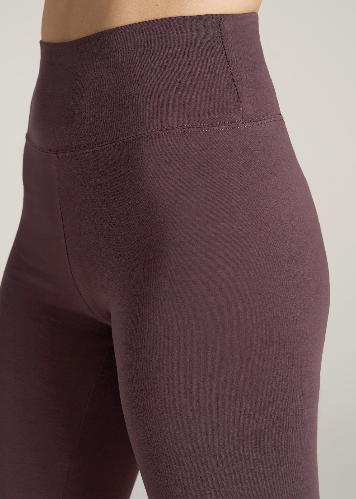 Women's Tall Cotton Leggings in Dusty Merlot Product Image