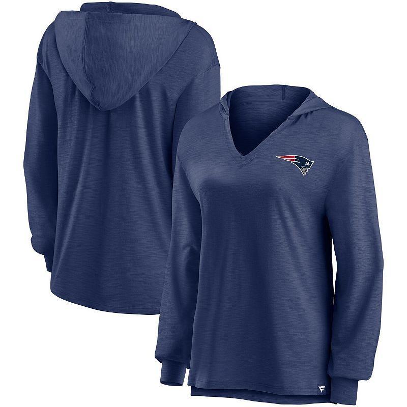 Womens Fanatics Branded New England Patriots Jumper V-Neck Pullover Hoodie Blue Product Image