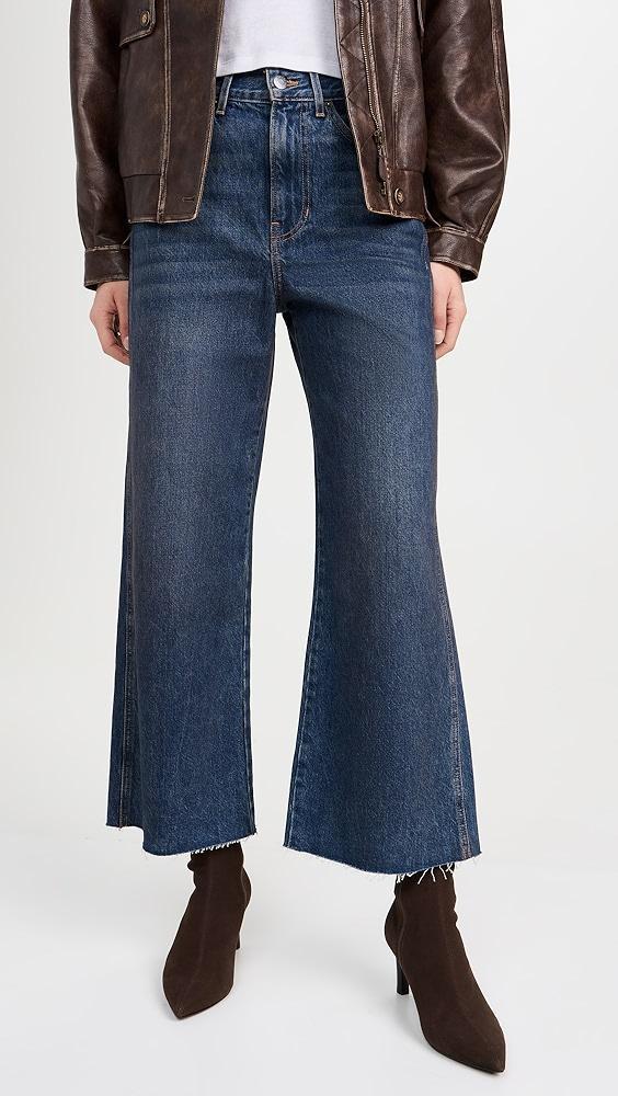 Veronica Beard Jean Taylor Cropped High Rise Wide Jeans | Shopbop Product Image