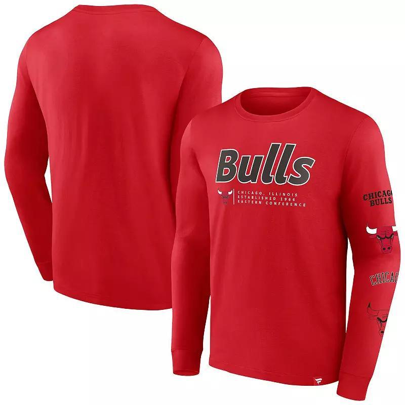 Mens Fanatics Branded Chicago Bulls Baseline Long Sleeve T-Shirt Product Image