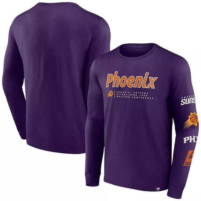 Mens Fanatics Branded Purple Phoenix Suns Baseline Long Sleeve T-Shirt Product Image