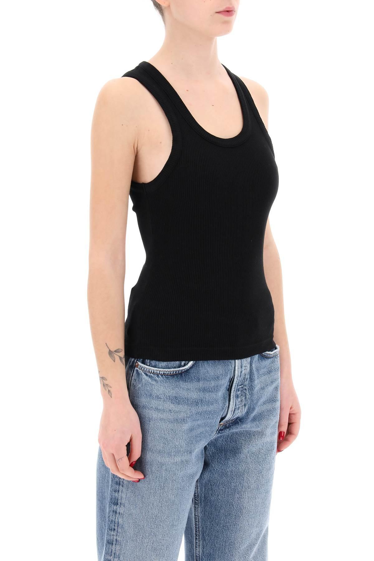 AGOLDE Poppy Ribbed Tank Top In Black Product Image