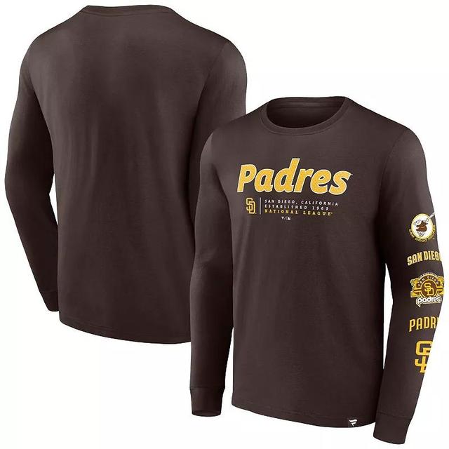 Mens Fanatics Branded San Diego Padres Strike the Goal Long Sleeve T-Shirt Product Image