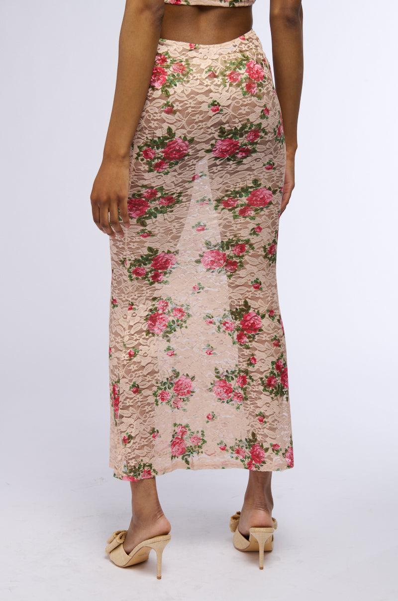 NINA FLORAL MAXI SKIRT Product Image