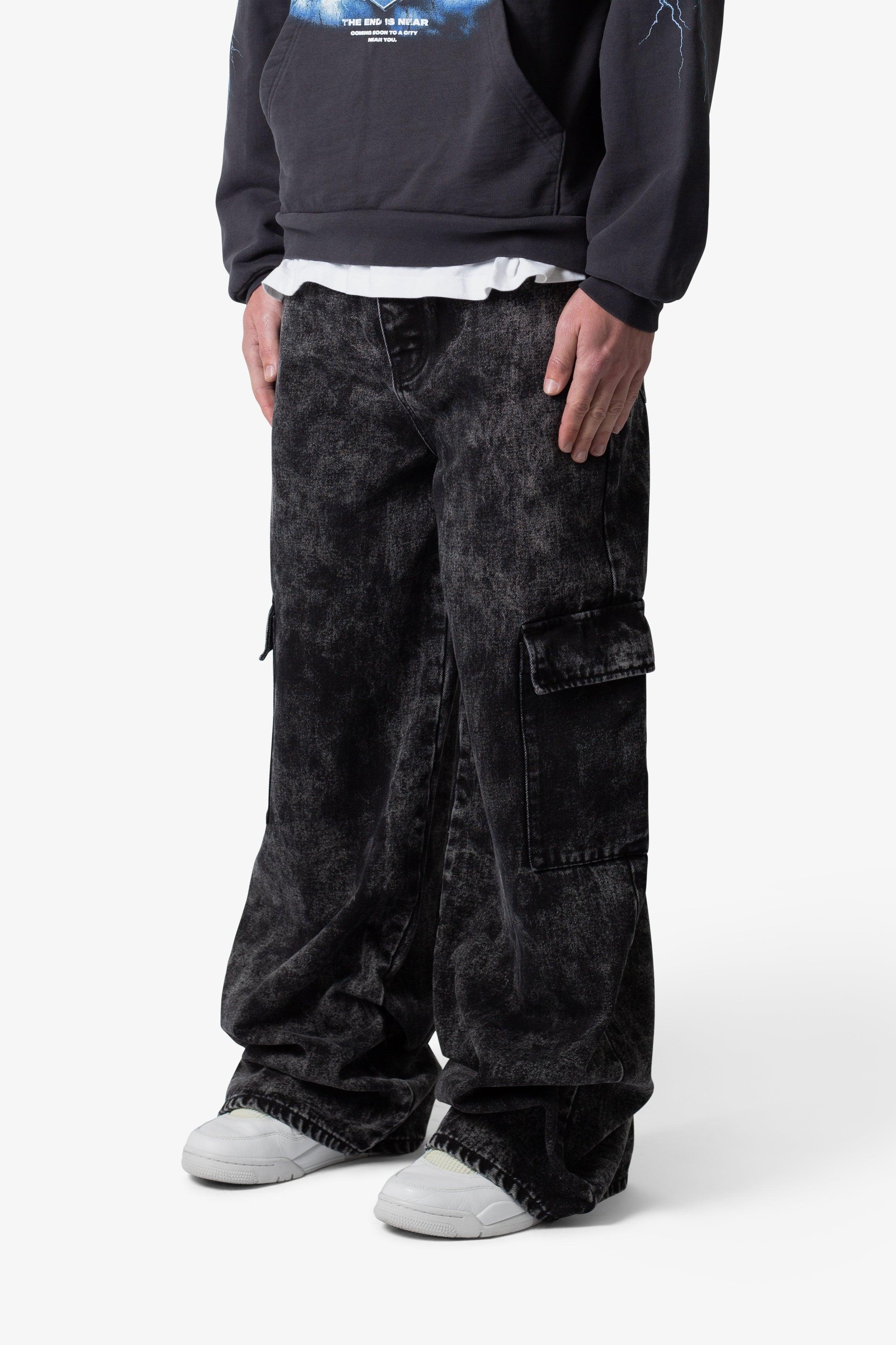 Void Baggy Cargo Denim - Washed Black Product Image