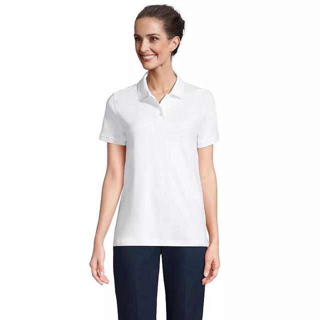 Womens Lands End School Uniform Classic Short Sleeve Interlock Polo Top Product Image