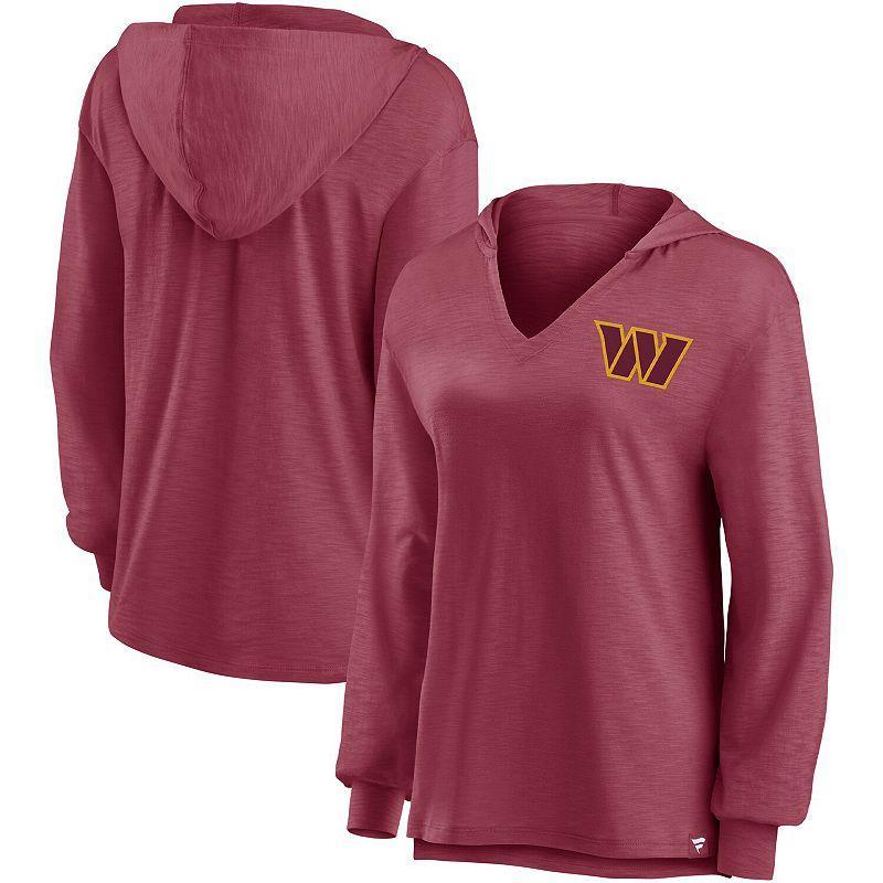 Women's Fanatics Branded Burgundy Washington Commanders Jumper V-Neck Pullover Hoodie Product Image