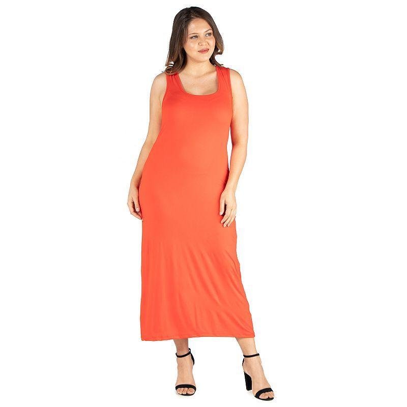 Plus Size 24seven Comfort Apparel Racerback Maxi Dress, Womens product image