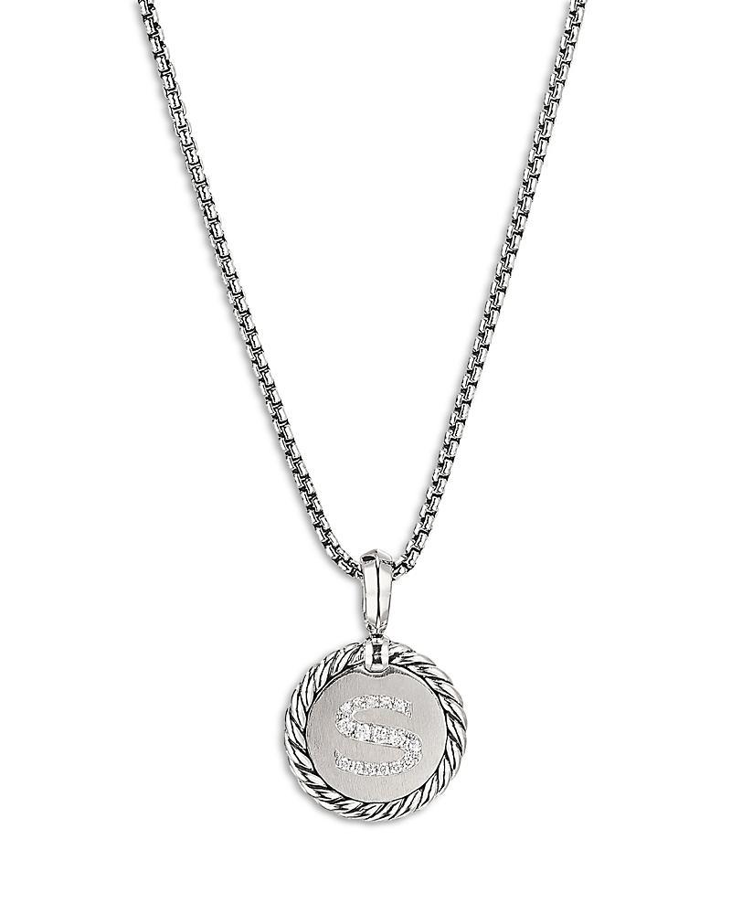 Womens Initial Charm with Pav Diamonds Product Image