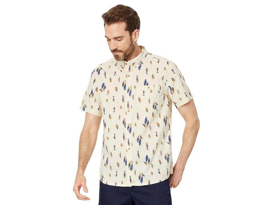 Toad&Co Mattock II Short Sleeve Shirt (Cornflower Boat Print) Men's Clothing Product Image