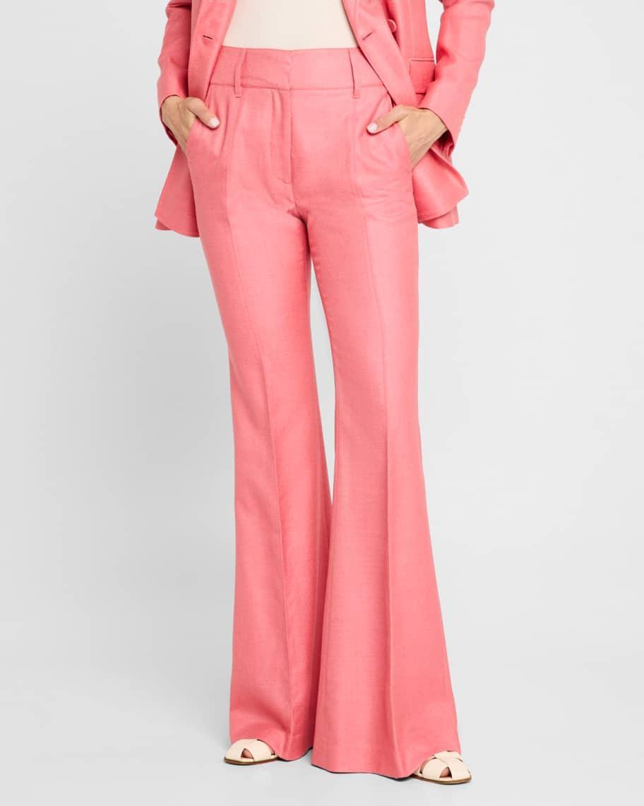 Rhein Mid-Rise Wide-Leg Crepe Pants Product Image