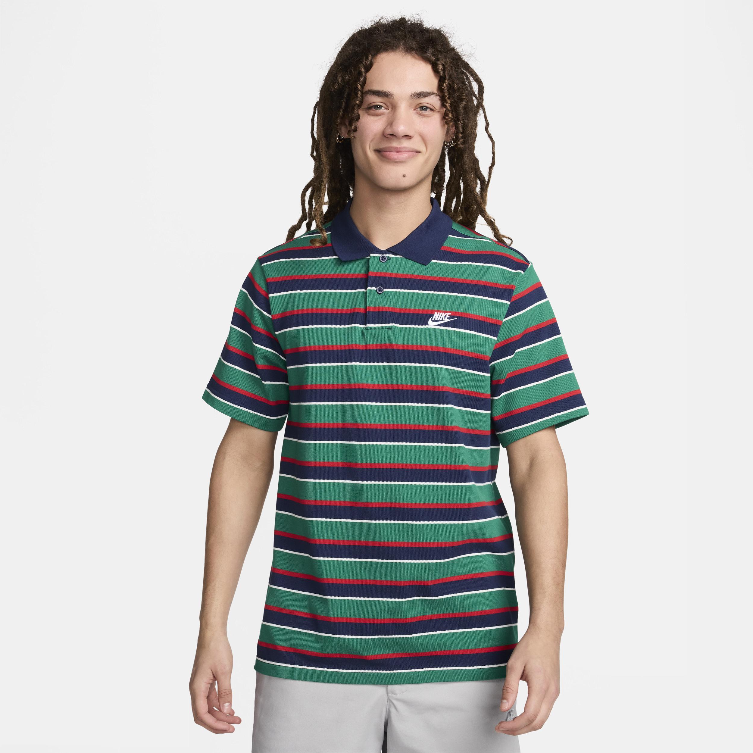 Mens Nike Club Striped Polo Shirt Product Image