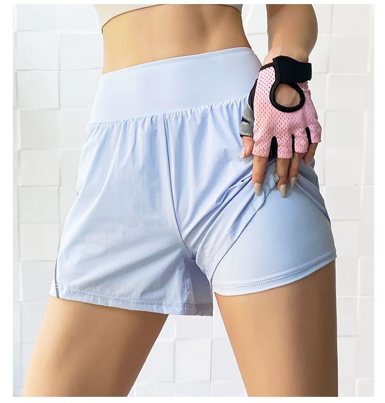 High Waist Plain Sweatshorts Product Image