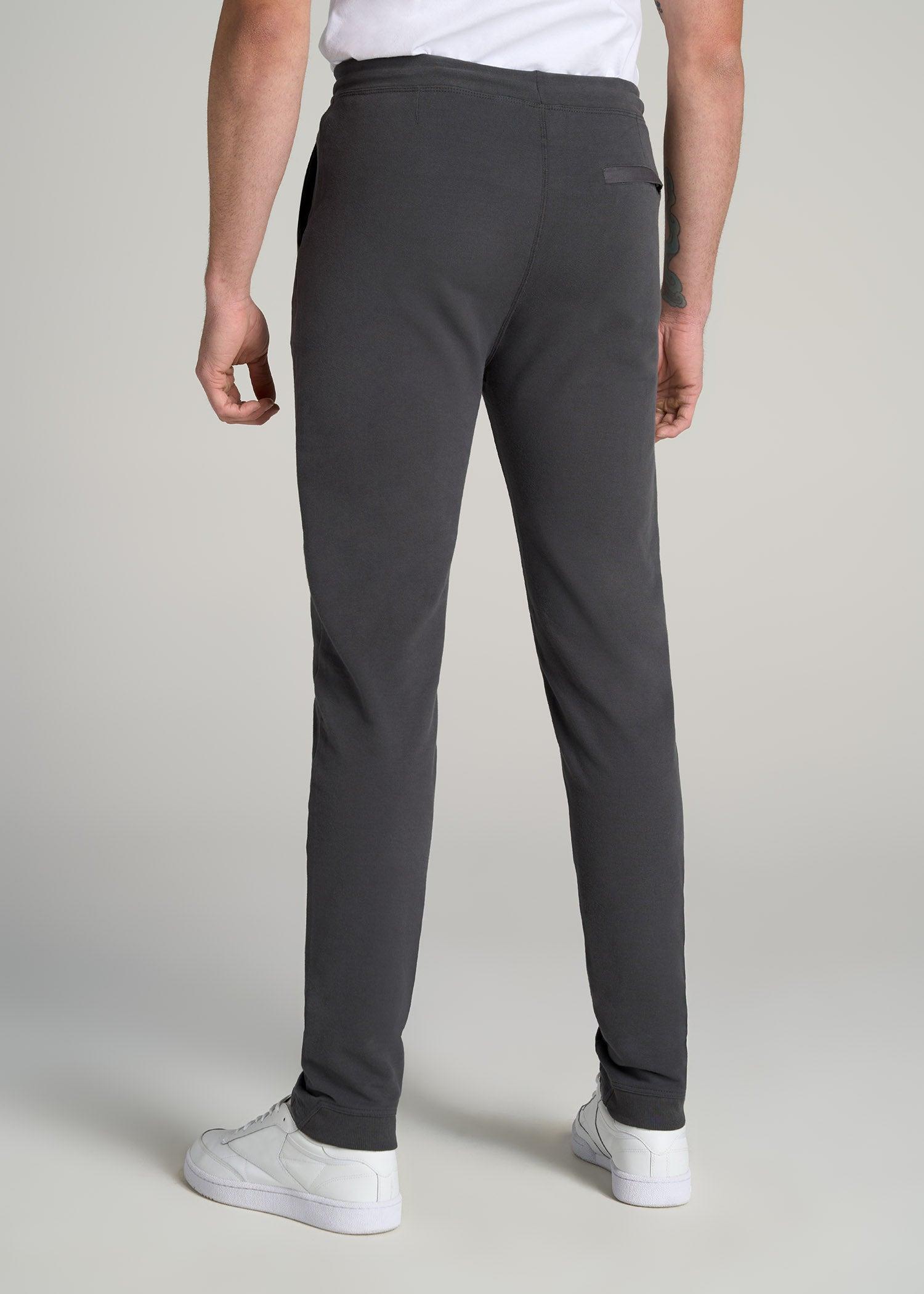 Microsanded French Terry Sweatpants for Tall Men in Iron Grey Male Product Image