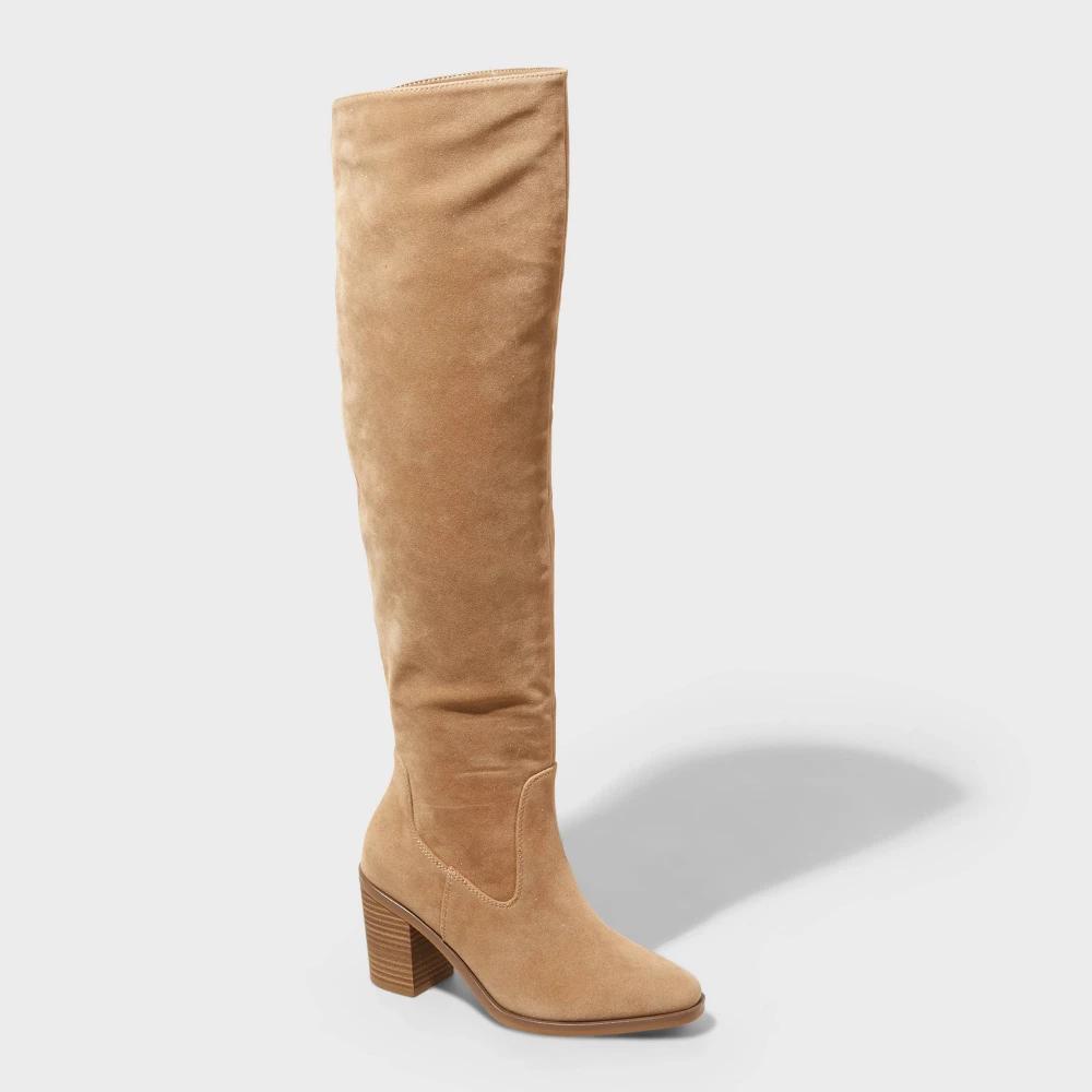 Womens May Over the Knee Scrunch Boots - Universal Thread Tan Product Image