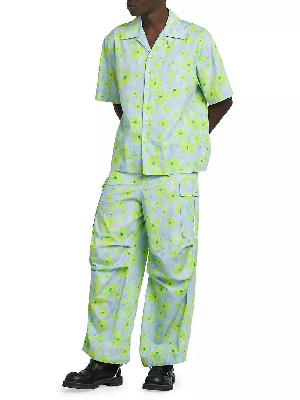 Paint Floral Cargo Pants Product Image