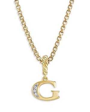 Womens Pav Initial Pendant in 18K Yellow Gold with Diamonds Product Image