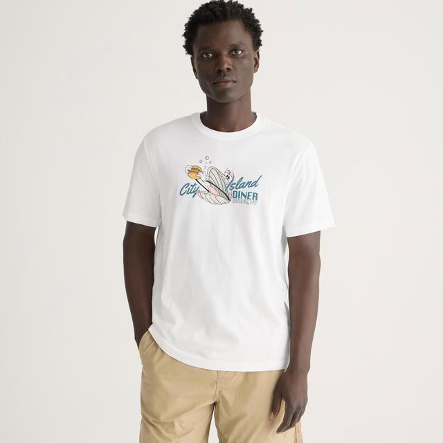 Vintage-wash cotton City Island graphic T-shirt Product Image