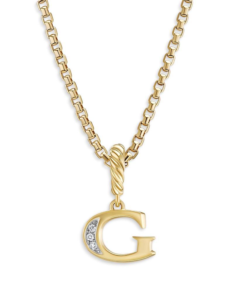 Womens Pav Initial Pendant in 18K Yellow Gold with Diamonds Product Image