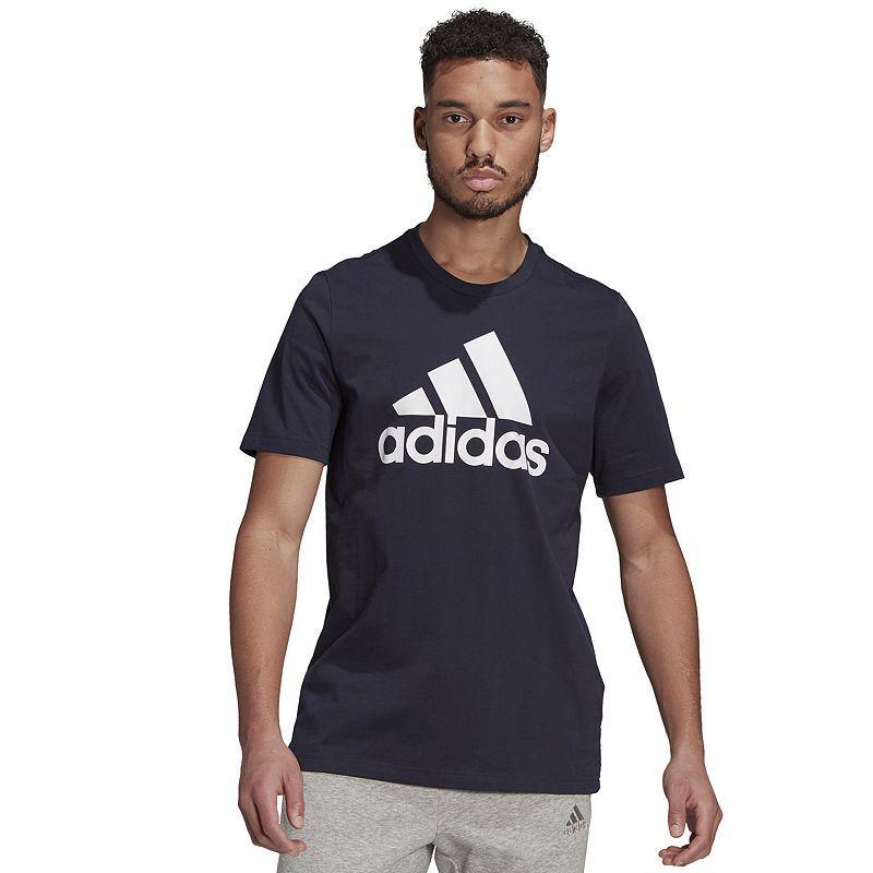 adidas Mens Essentials Single Jersey Big Logo Short Sleeve Crewneck T-Shirt Product Image