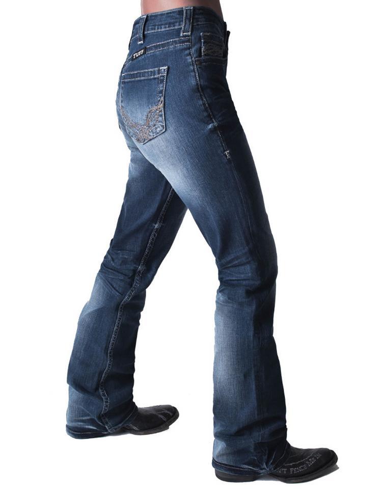 Cowgirl Tuff® Ladies' True Blue Bootcut Jeans Product Image